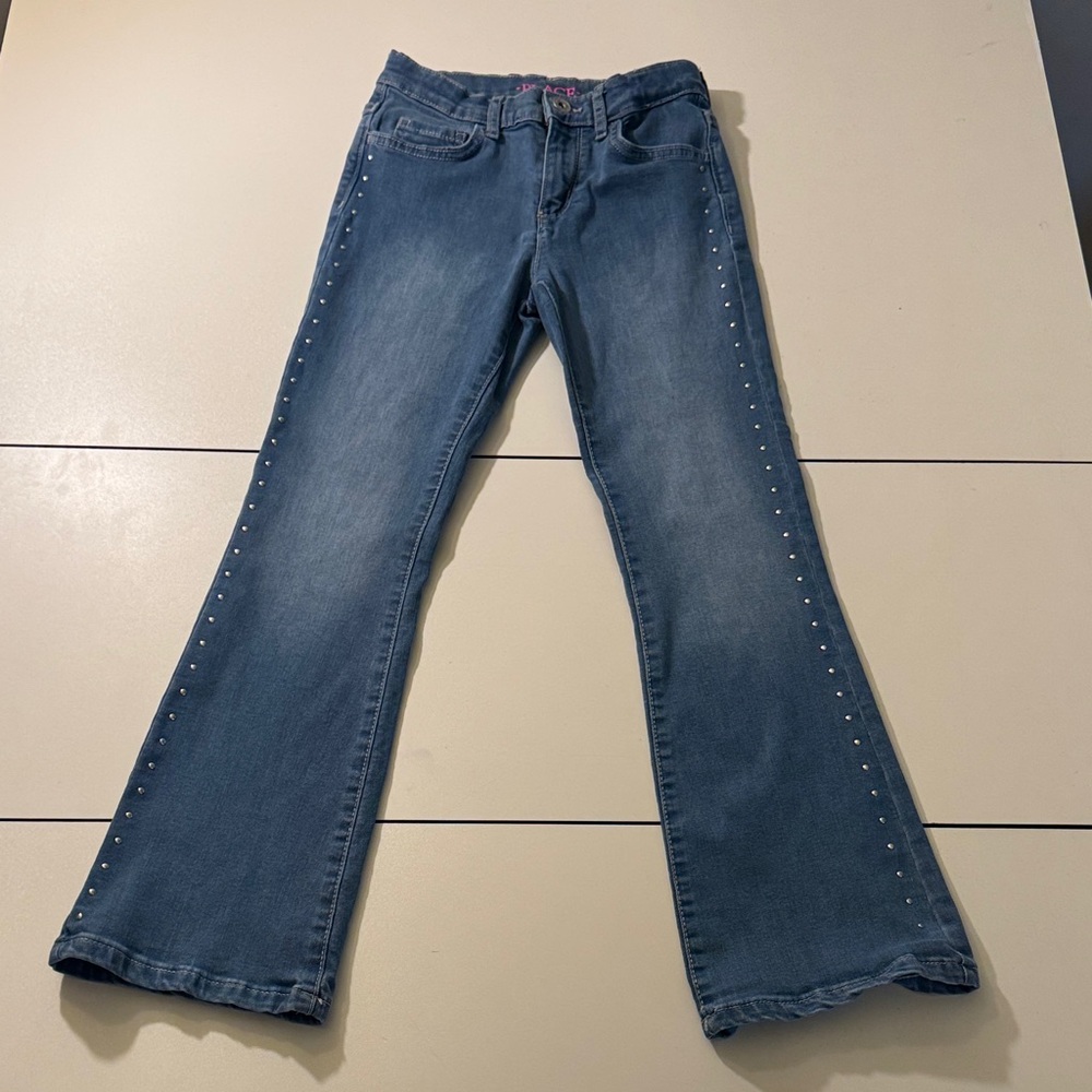 The Children's Place Blue Flare Jeans with Stud Details